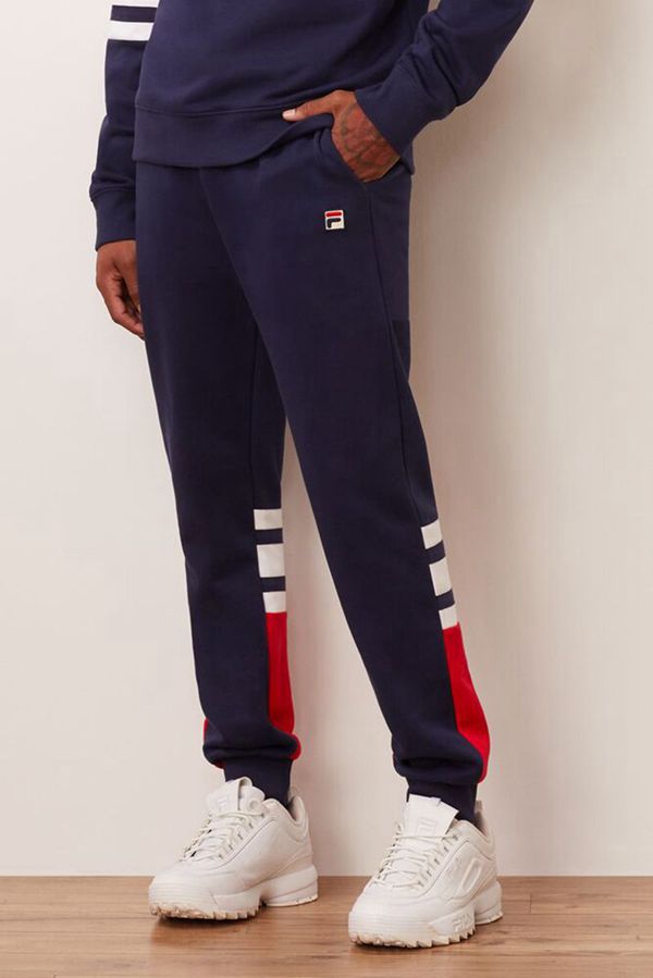 Fila Priscus Men's Jogger Pants - Navy/Red/White,NZ 294-6895